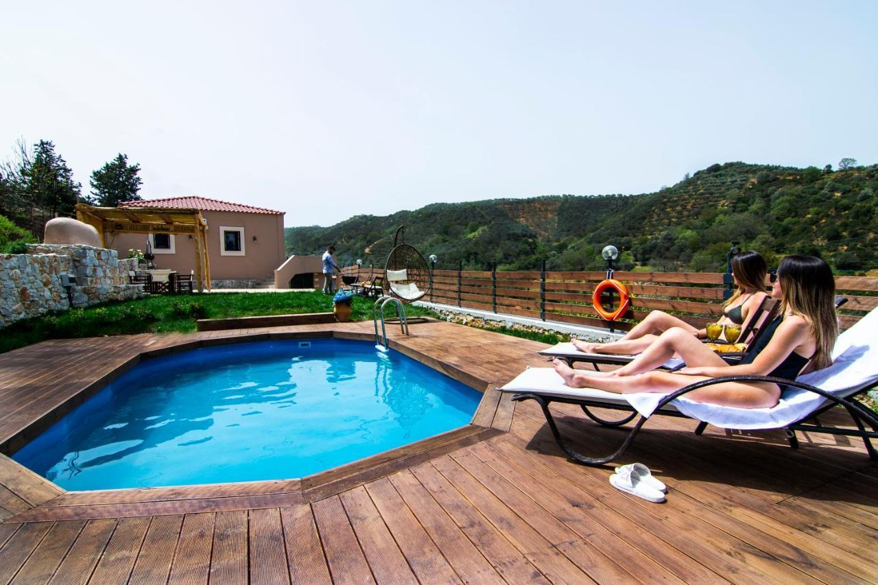 Ampelos Cretan Villa - Private Pool & Heated Ozone Jacuzzi Yerolákkos المظهر الخارجي الصورة