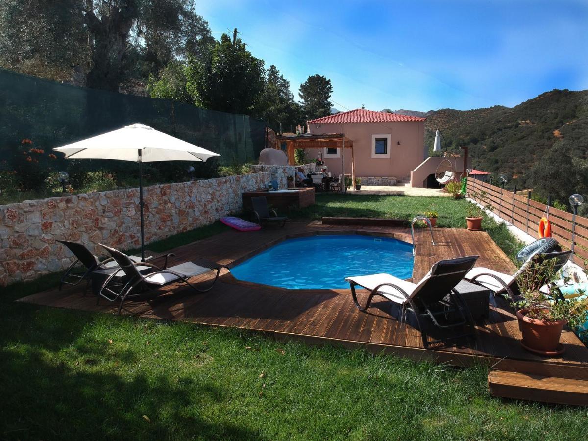 Ampelos Cretan Villa - Private Pool & Heated Ozone Jacuzzi Yerolákkos المظهر الخارجي الصورة